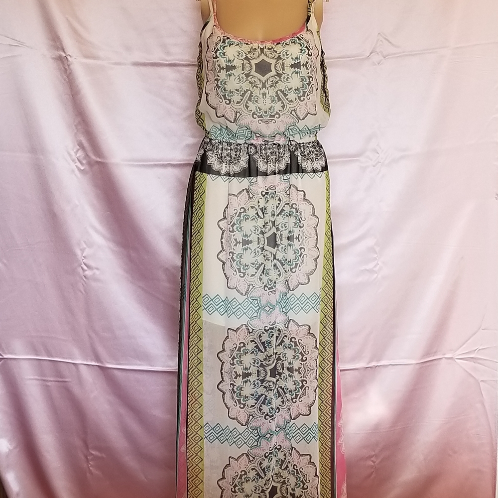 Colorful Printed Tank Dress